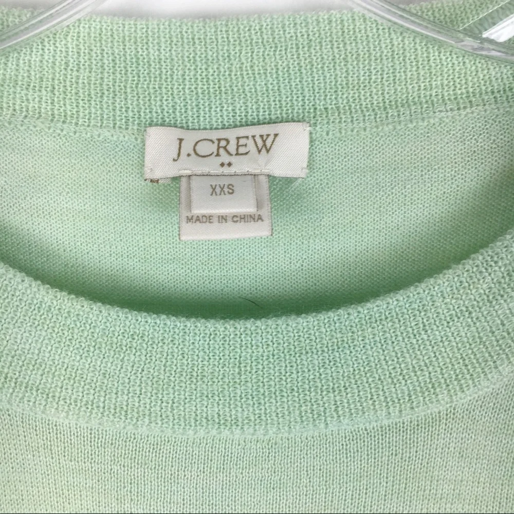 J.Crew Mint‎ Green Lightweight Crew Sweater XXS
